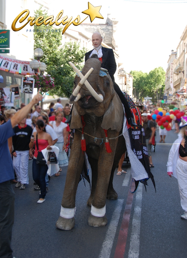 Défilé avec un elephant