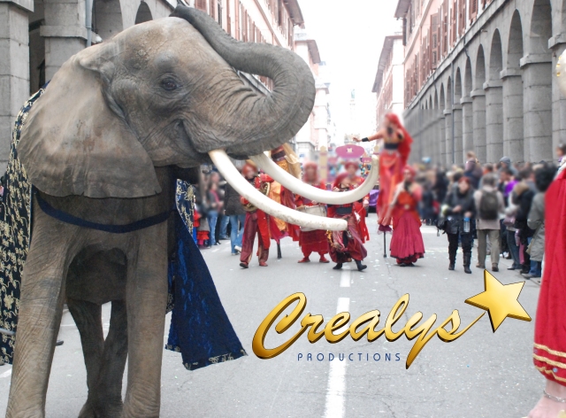 louer un éléphant pour une parade avec Crealys