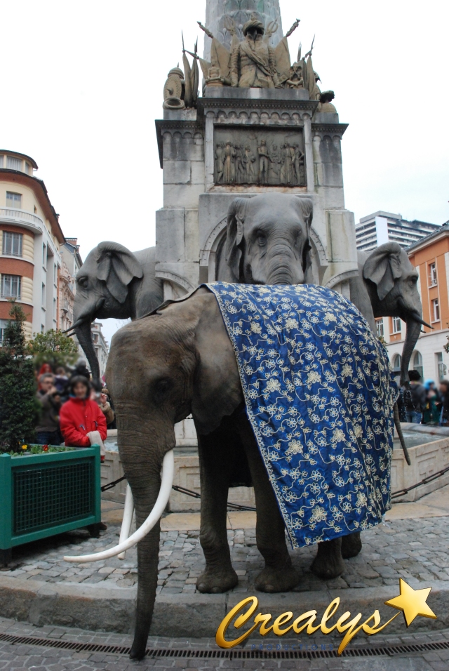 Location d'éléphant pour une exposition
